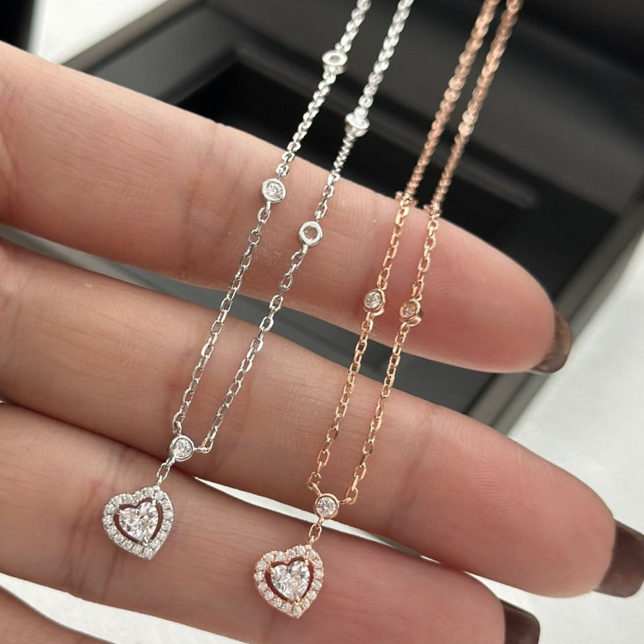 [AURORA]JOY HEART DIAMOND NECKLACE