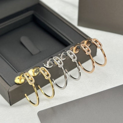 [AURORA]CREOLES MOVE UNO PM DIAMOND EARRINGS