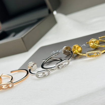 [AURORA]CREOLES MOVE UNO PM DIAMOND EARRINGS