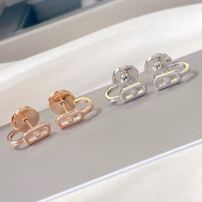 [AURORA]CREOLES MOVE UNO MINI 1 DIAMOND EARRINGS