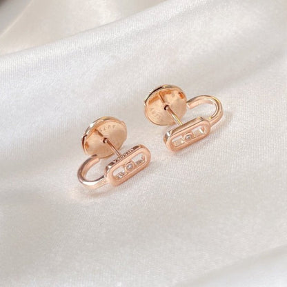 [AURORA]CREOLES MOVE UNO MINI 1 DIAMOND EARRINGS