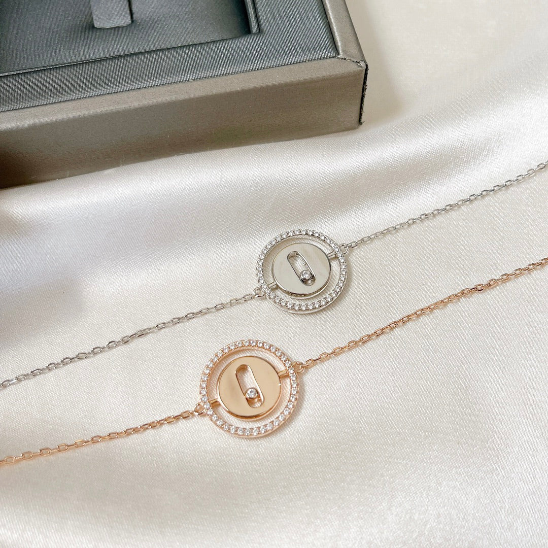 [AURORA]LUCKY MOVE PAVED DIAMOND BRACELET