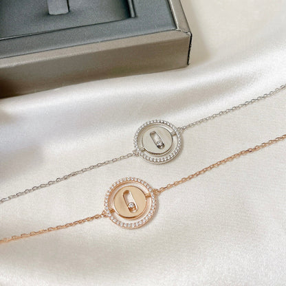 [AURORA]LUCKY MOVE PAVED DIAMOND BRACELET