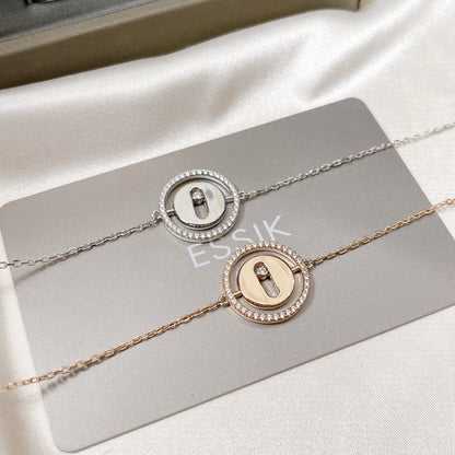 [AURORA]LUCKY MOVE PAVED DIAMOND BRACELET