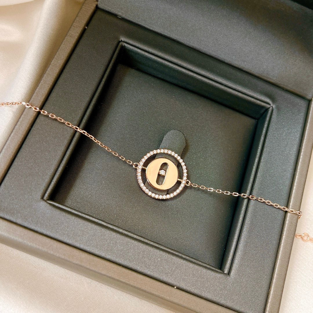 [AURORA]LUCKY MOVE PAVED DIAMOND BRACELET