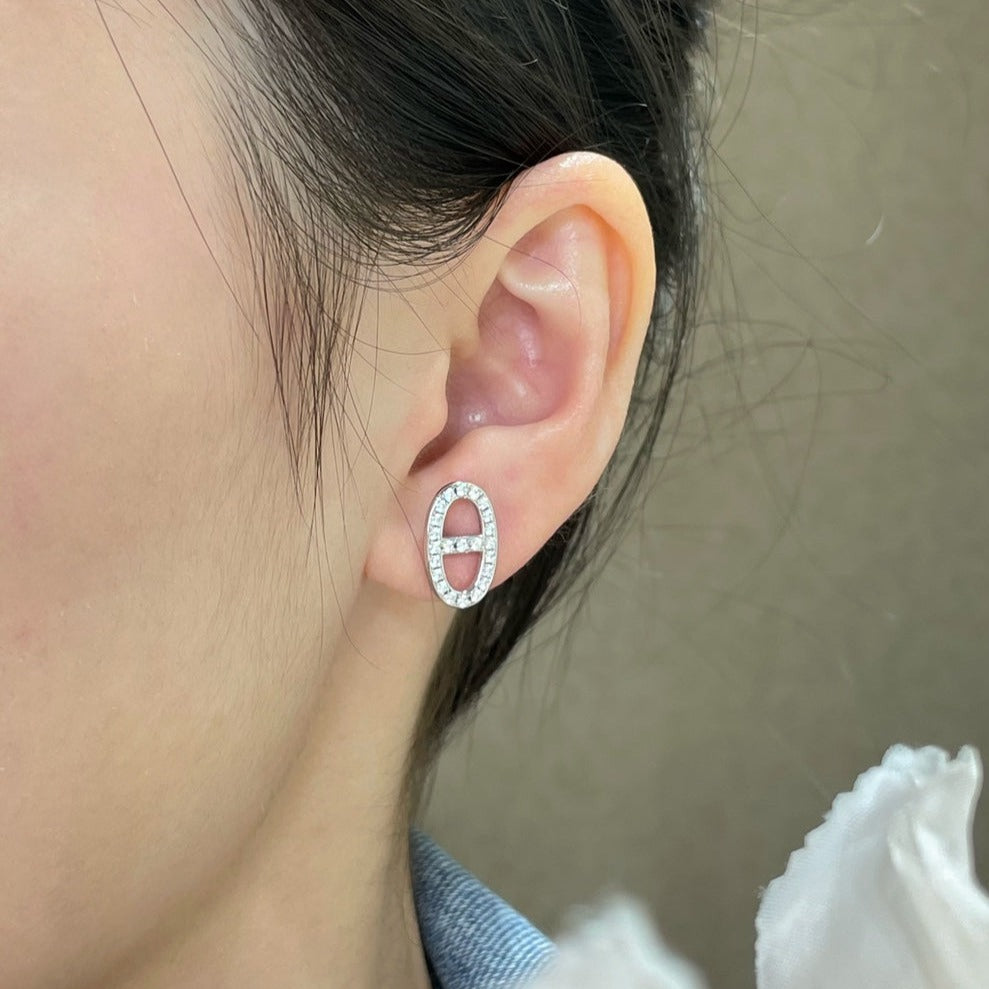 [AURORA]HM VOLLER DIAMANT-OHRSTECKER MIT SCHWEINENASEN