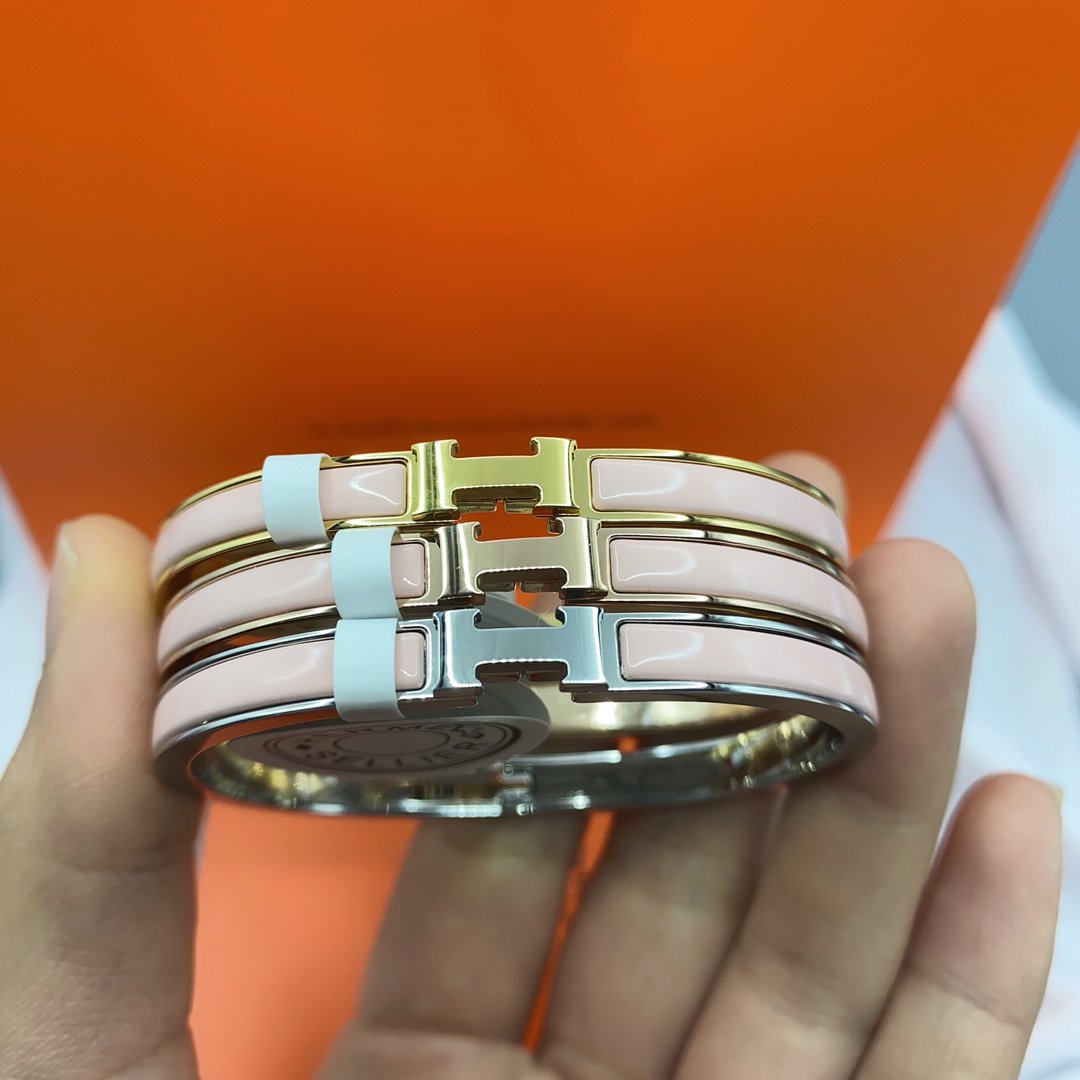 [AURORA]CLASSIC HM CLIC PINK 8MM EMAILLE ARMBAND