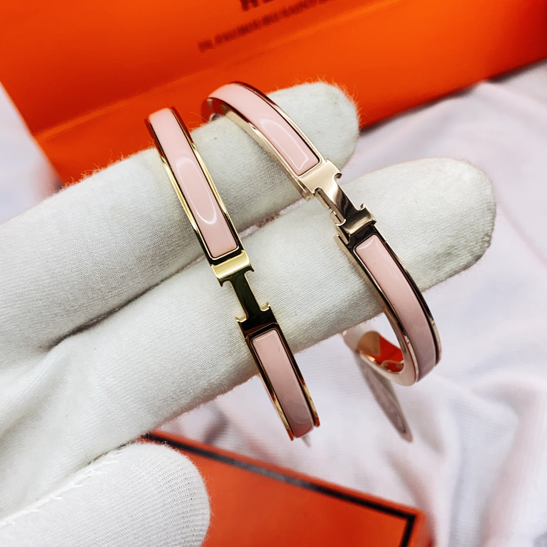 [AURORA]CLASSIC HM CLIC PINK 8MM EMAILLE ARMBAND