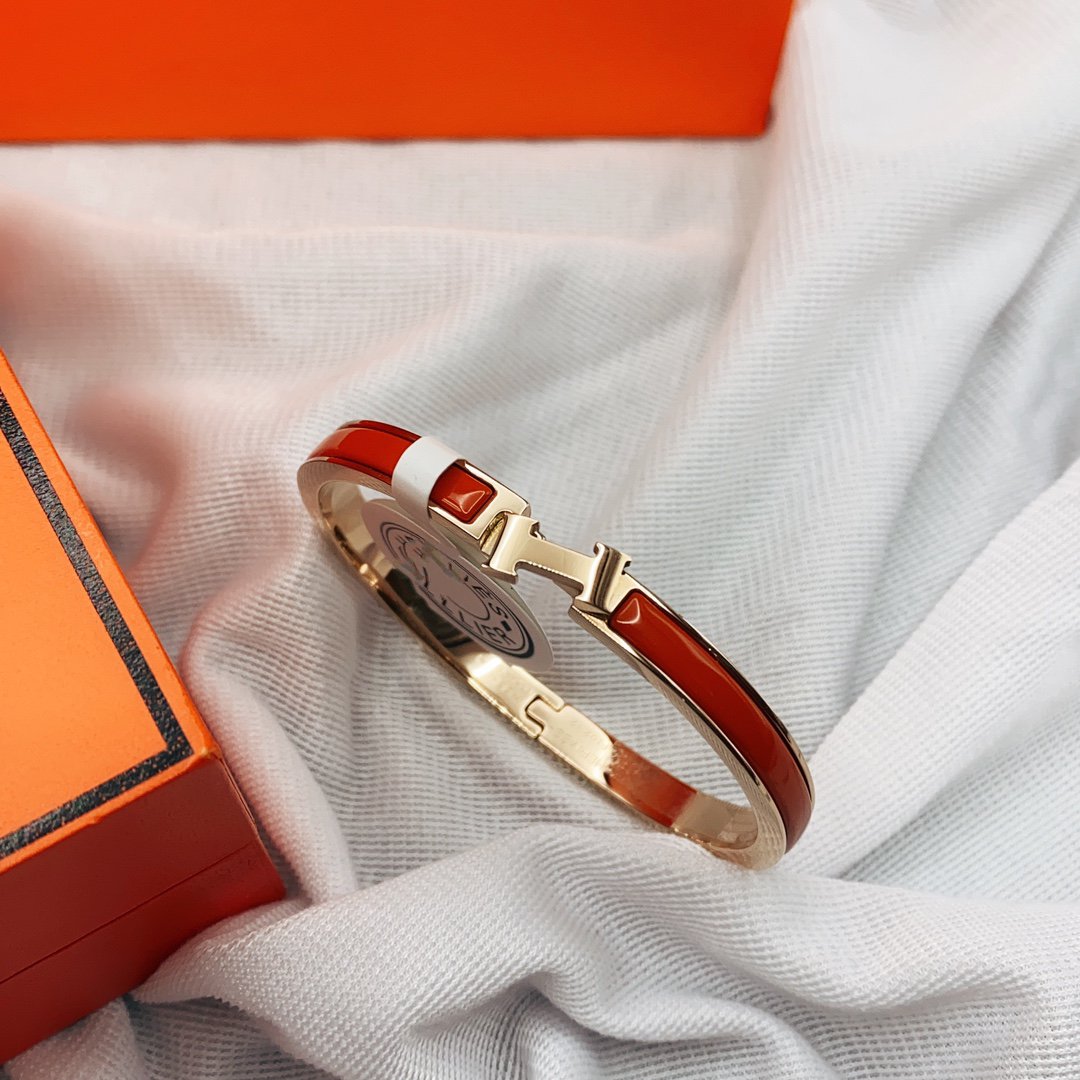 [AURORA]クラシック HM クリック レッド 8mm エナメルブレスレット
