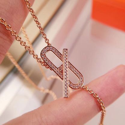 [AURORA]HM FIRE PIG NOSE NECKLACE TRENDY STREET