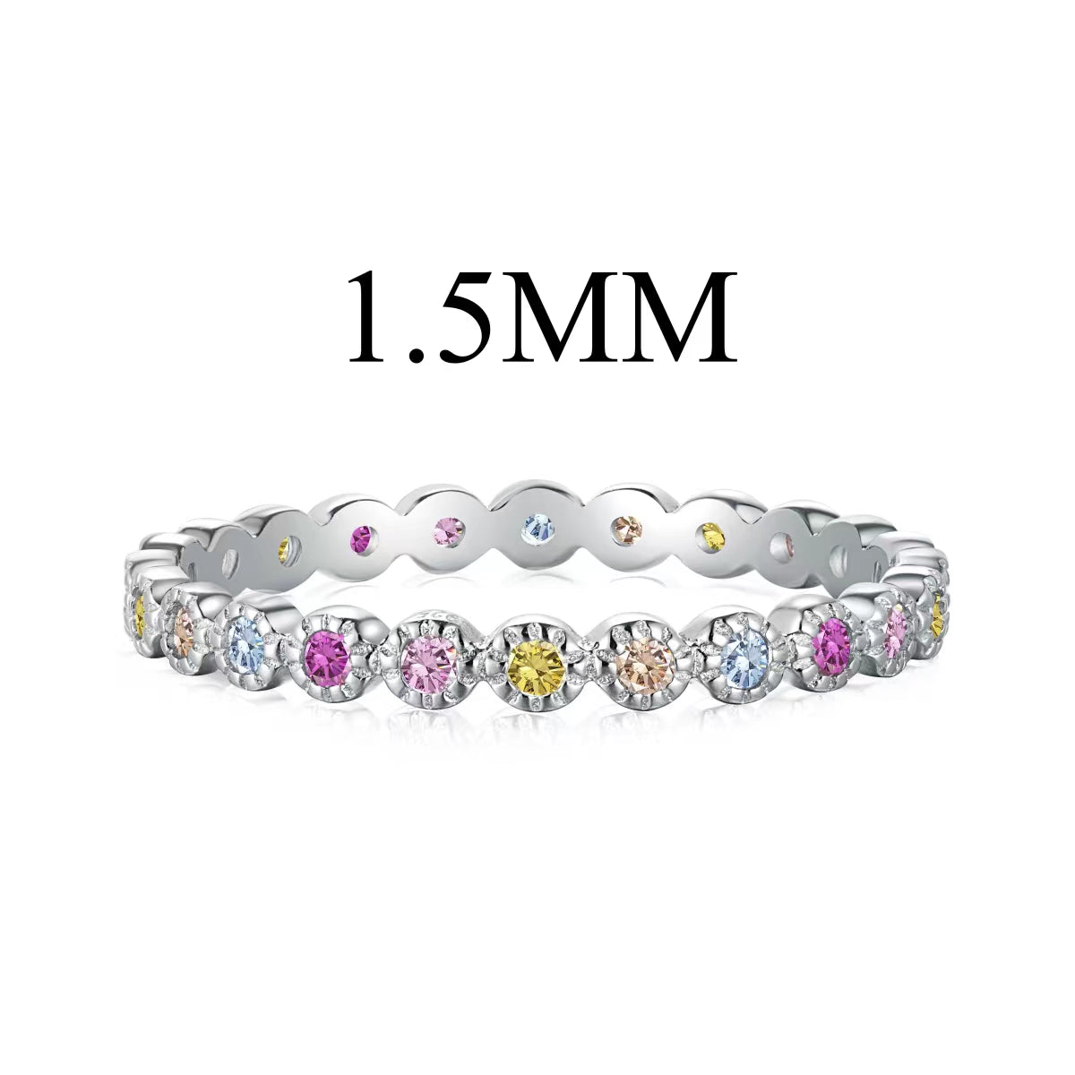 [AURORA]Radiant Sparkling Round Cut Daily Ring