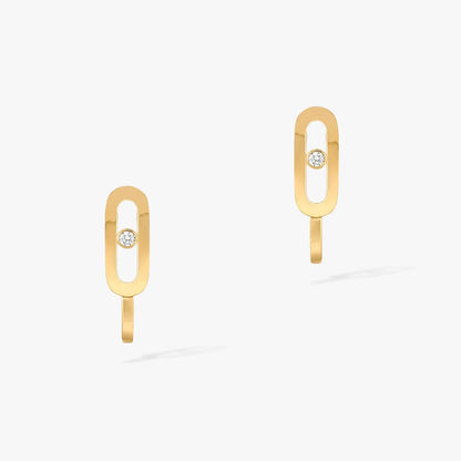 [AURORA]CREOLES MOVE UNO MINI 1 DIAMOND EARRINGS