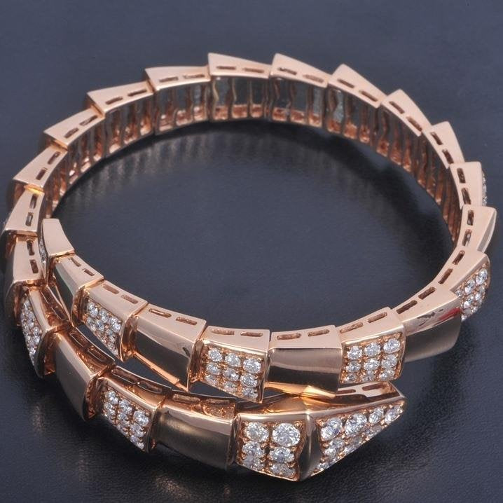[AURORA]SERPENTI-ARMBAND ROSA GOLDDIAMANT