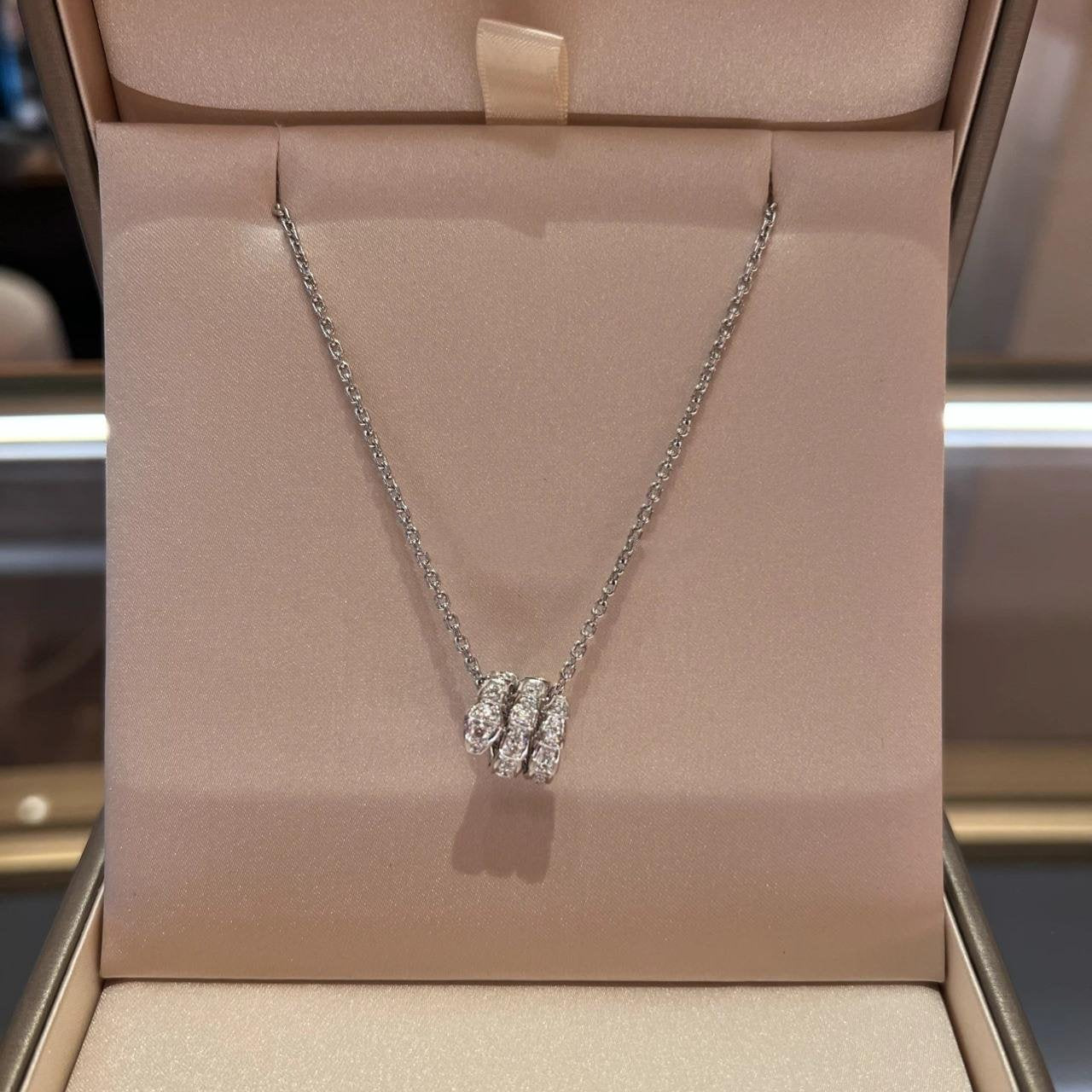 [AURORA]SERPENTI HALSKETTE DOPPELRING DIAMANT
