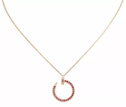 [AURORA]JUSTE ネックレス ゴールド レッド ダイヤモンド