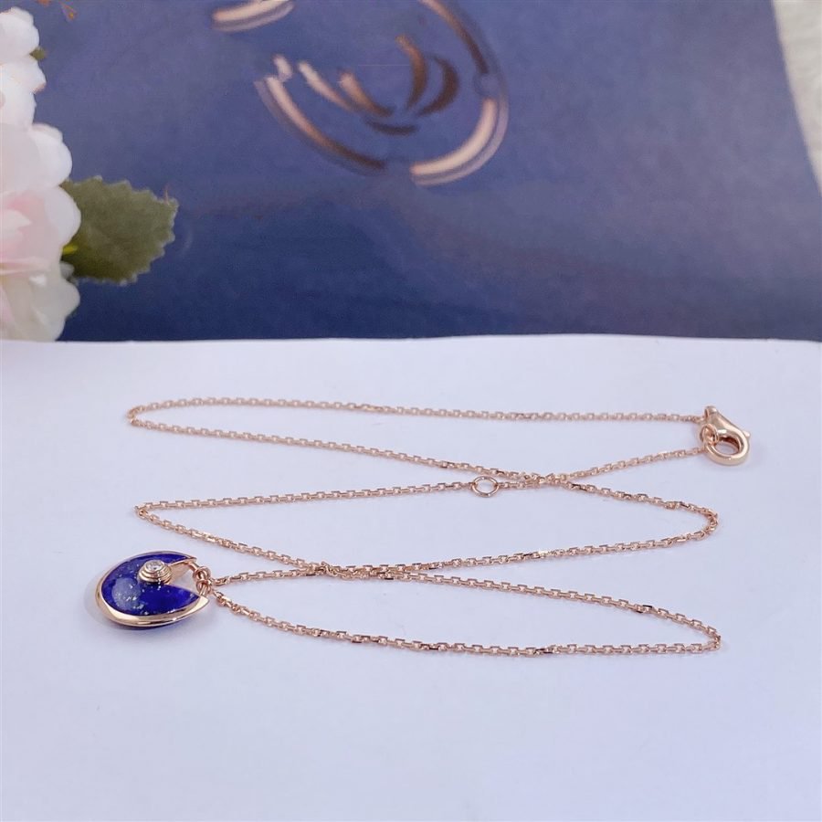 [AURORA]AMULETTE ROSÉGOLD-ACHAT-HALSKETTE