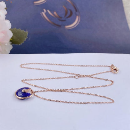 [AURORA]AMULETTE ROSÉGOLD-ACHAT-HALSKETTE