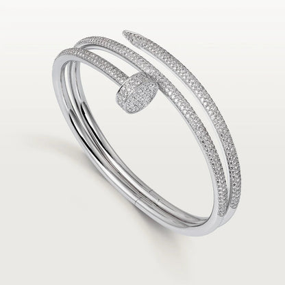 [AURORA]JUSTE ブレスレット 3.5MM 2連 シルバー ダイヤモンド