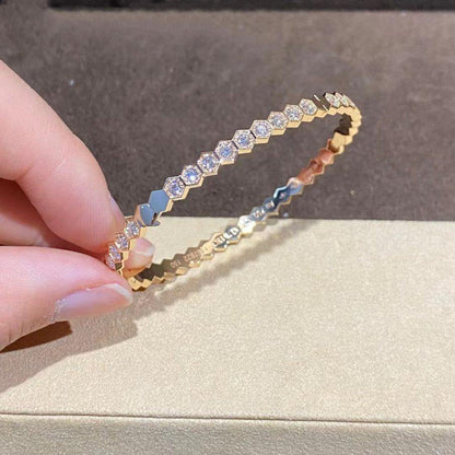 [AURORA] BEE LOVE GOLDARMBAND MIT VOLLEN DIAMANTEN 