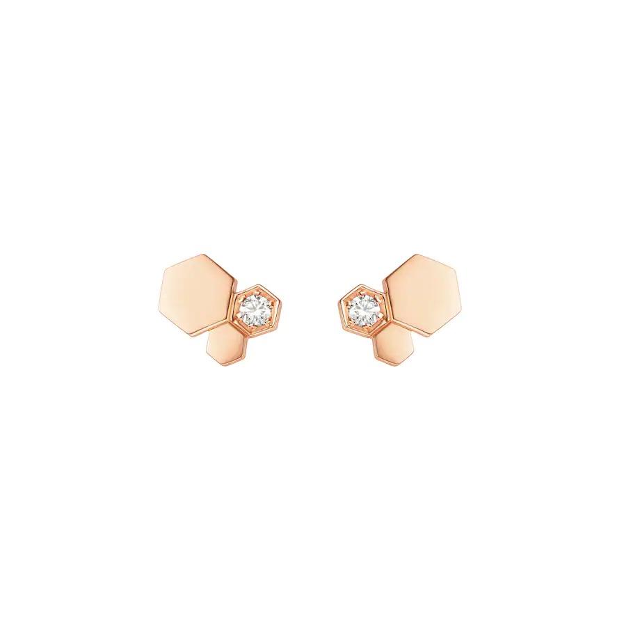 [AURORA] BEE LOVE ROSÉGOLD-DIAMANT-OHRRINGE