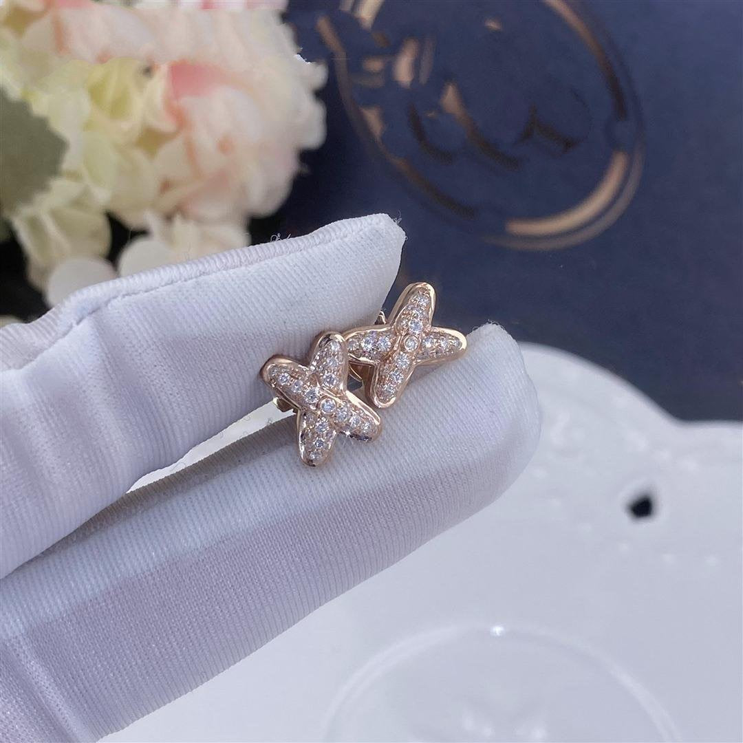 [AURORA]JEUX DE PINK GOLD DIAMOND EARRINGS