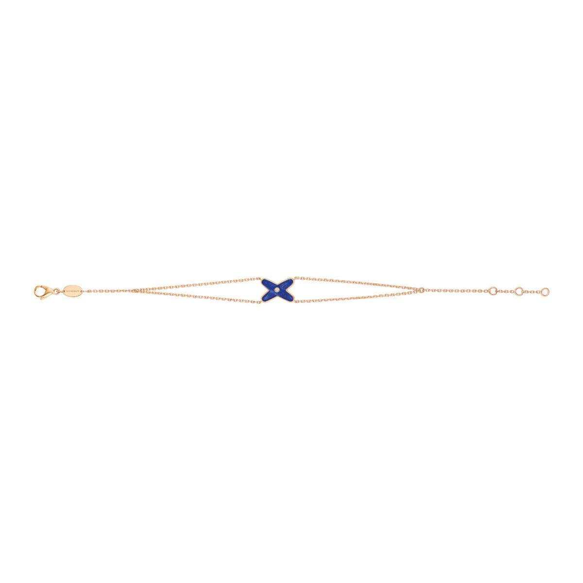 [AURORA]JEUX ARMBAND BLAUER ACHAT ROTGOLD 1 DIAMANT