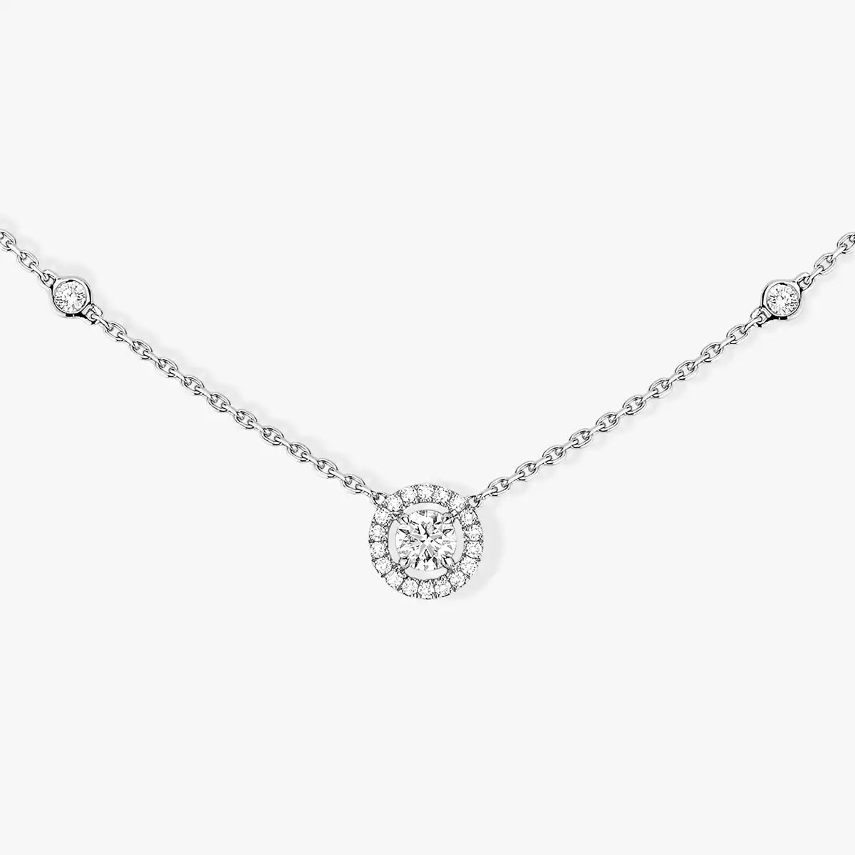 [AURORA]Diamond Necklace 0,20ct Brilliant Shape Joy