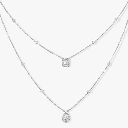 [AURORA]Diamond Necklace My Twin 2 Rows