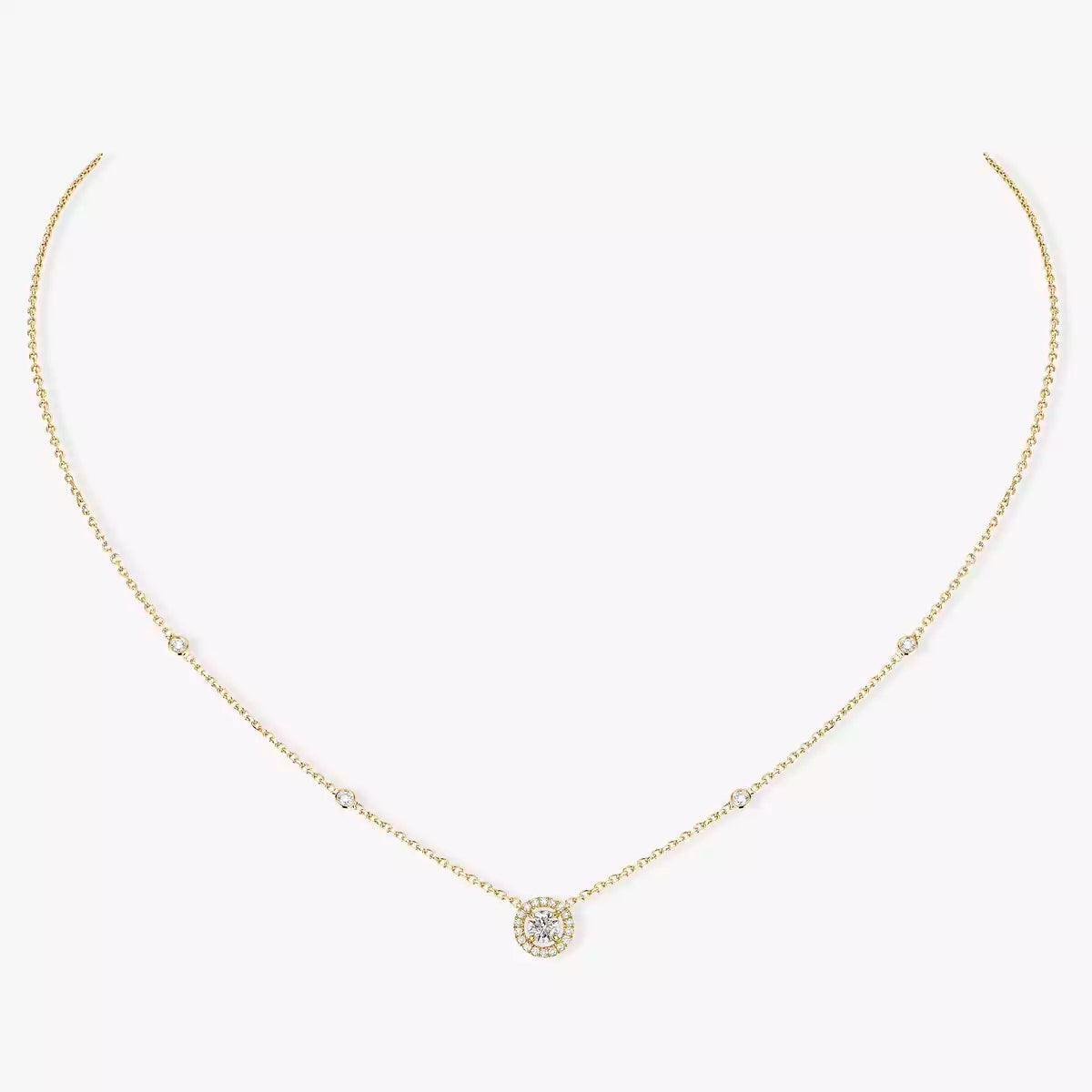 [AURORA]Diamond Necklace 0,20ct Brilliant Shape Joy