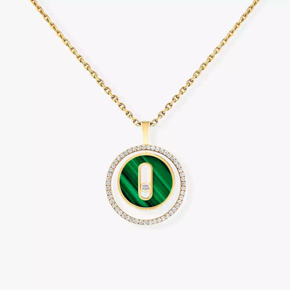 [AURORA]Lucky Move Diamond Necklace in Rose Gold and White Mother-of-Pearl