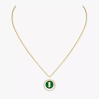 [AURORA]Lucky Move Diamond Necklace in Rose Gold and White Mother-of-Pearl