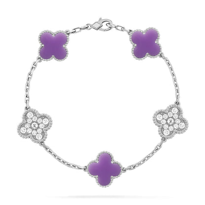[AURORA]CLOVER 5 MOTIF LIGHT PURPLE BRACELET COLLECTION