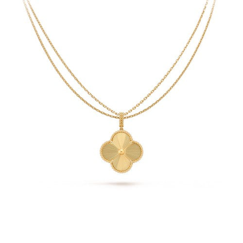 [AURORA]CLOVER 25MM PEDANT NECKLACE GOLD