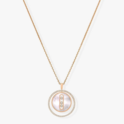 [AURORA]LUCKY MOVE MM NACRE BLANCHE DIAMOND NECKLACE