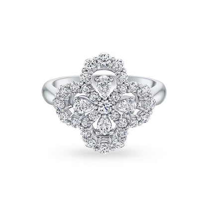 [AURORA]LOOP RING FULL MOTIF DIAMOND 16MM SILVE