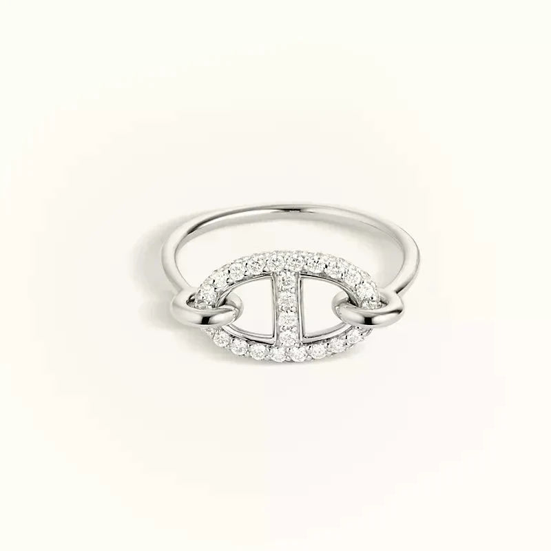[AURORA]RONDE KLEINER SILBERNER DIAMANTRING