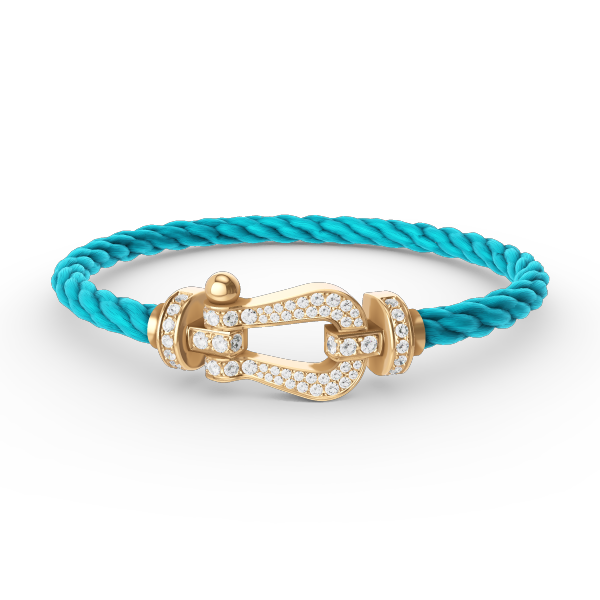 [AURORA]FORCE LARGE HORSESHOE FULL DIAMOND BRACELET GOLD