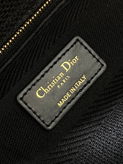 SMALL 24 LADY BAG IN BLACK CANVAS