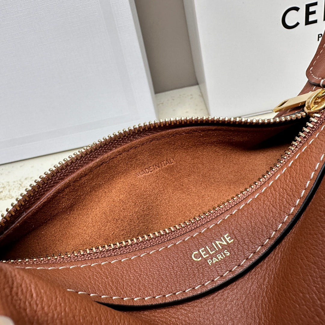 MINI 19 ROMY IN BRONZE BROWN SUPPLE CALFSKIN