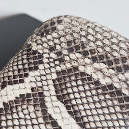 KNOT CHAIN CLUTCH 20.5 IN SNAKE PATTERN CALFSKIN