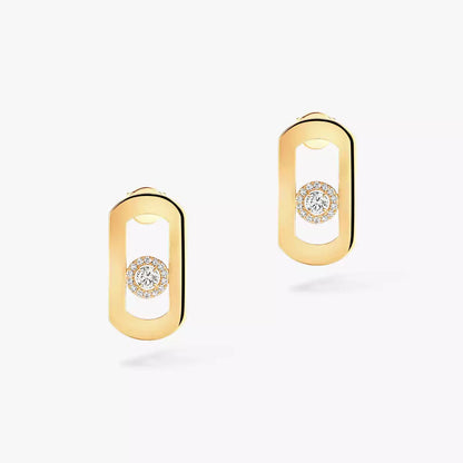 [AURORA]So Move Diamond Earrings in Yellow Gold