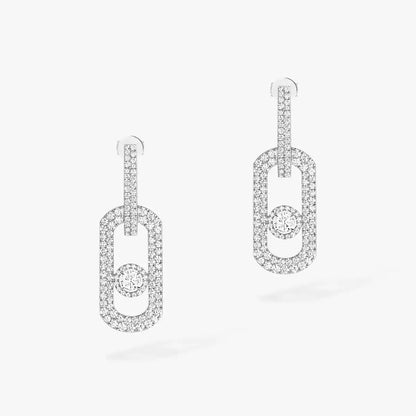 [AURORA]So Move XL Pave_-Set Diamond Pendant Earrings