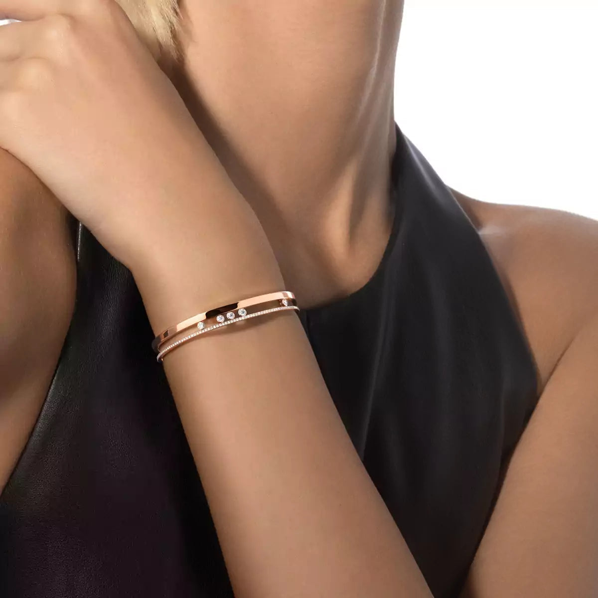 [AURORA]Move Romane Diamond Bangle Bracelet