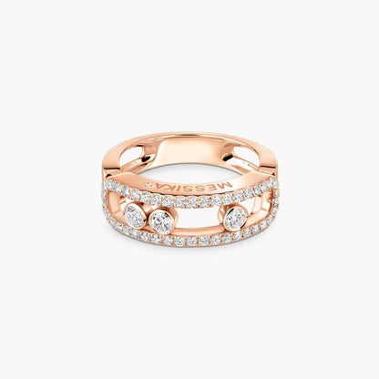 [AURORA] Move Gold Diamond Pave_ Ring