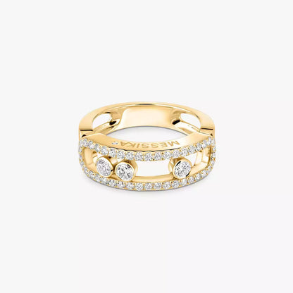 [AURORA] Move Gold Diamond Pave_ Ring