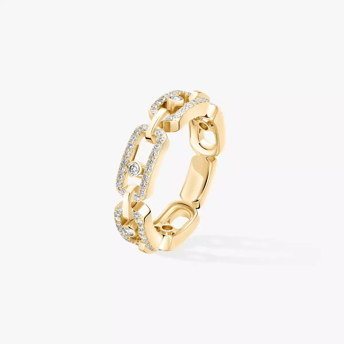 [AURORA]Move Link Pave_-Set Diamond Ring in Gold