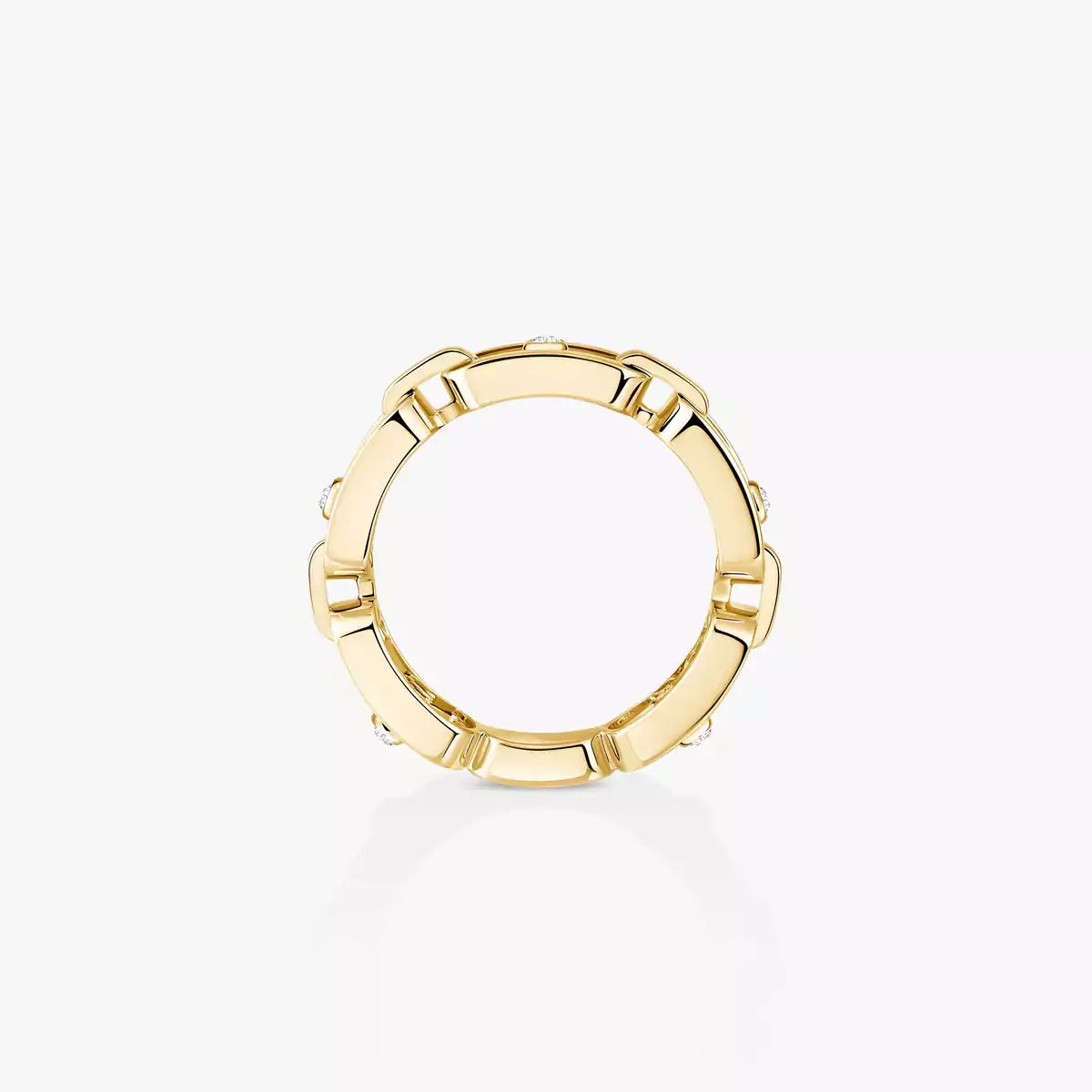 [AURORA]Move Link Pave_-Set Diamond Ring in Gold