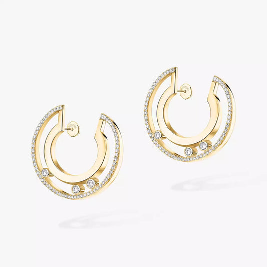 [AURORA]Move Romane Small Diamond Hoop Earrings