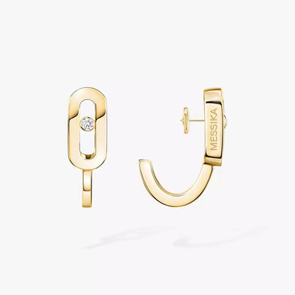 [AURORA]Diamond Mini Hoop Earrings Move Classique