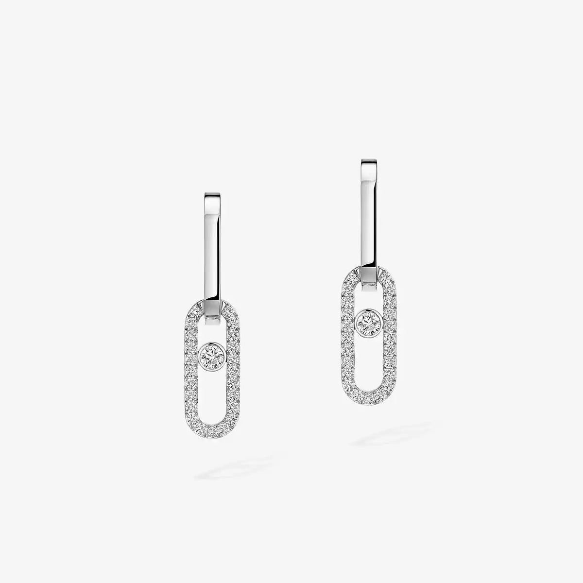 [AURORA]Move Link Diamond Earrings